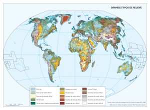 Grandes tipos de relieve en el mundo.