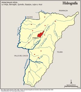 Hidrografía del departamento del Quindío.