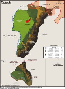 Orografía del departamento del Quindío.
