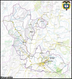 Mapa del departamento de Risaralda