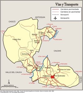 Vías y transporte en el departamento de Risaralda.