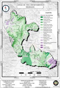 Zonas de vida del departamento de Risaralda.
