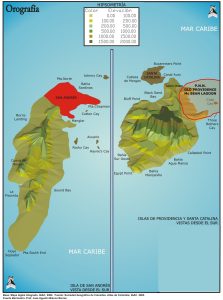 Orografía de San Andrés, Providencia y Santa Catalina.