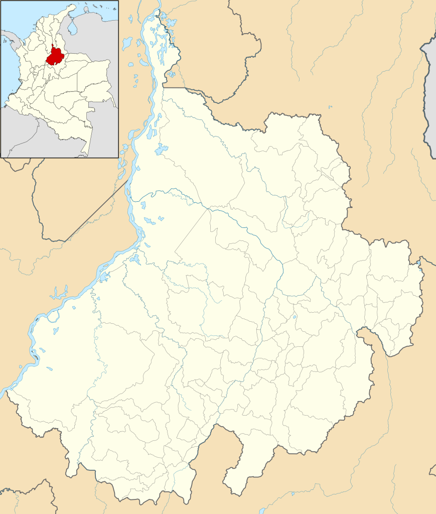 Mapa mudo del departamento de Santander.