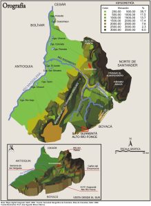 Orografía del departamento de Santander.