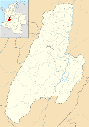 Mapa mudo del departamento del Tolima