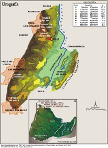 Orografía del departamento del Tolima.