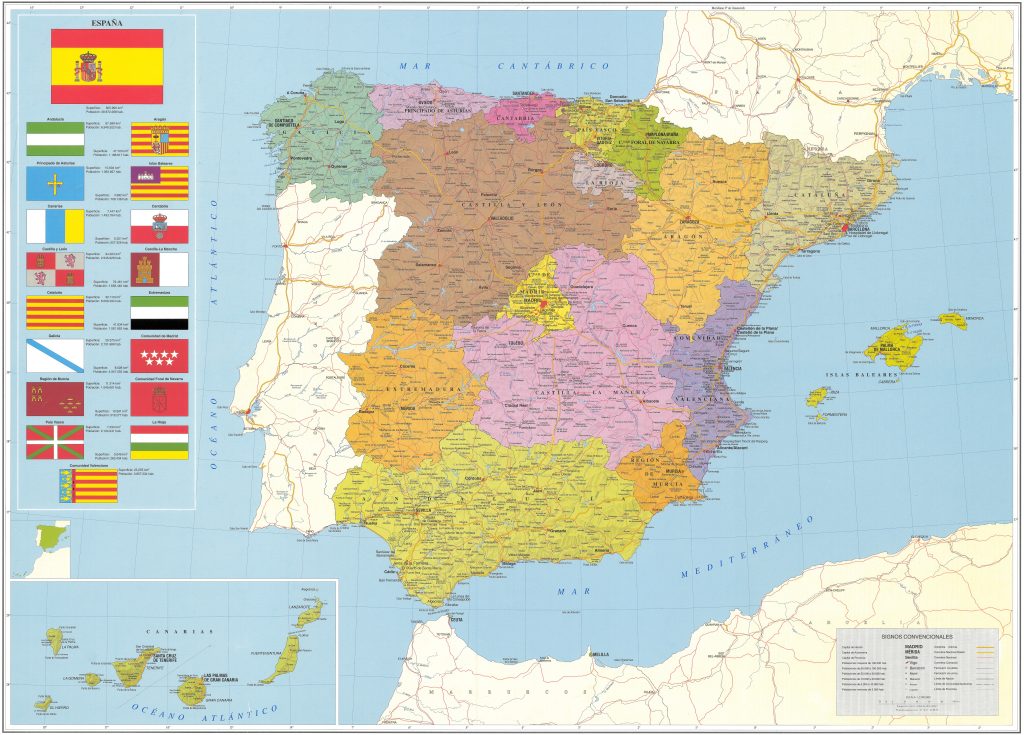 Mapa de España.