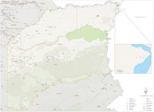 Mapa geográfico del departamento del Vichada.
