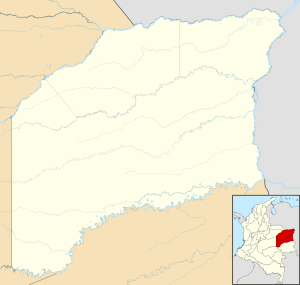 Mapa mudo del departamento del Vichada