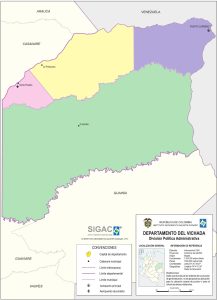 División político-administrativa del departamento del Vichada.