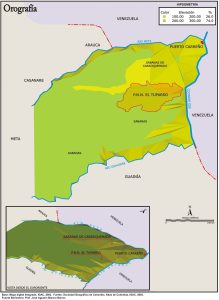 Orografía del departamento del Vichada.