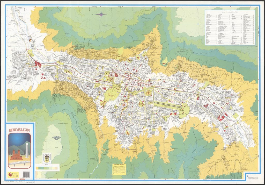 Plano de la ciudad de Medellín 2003.