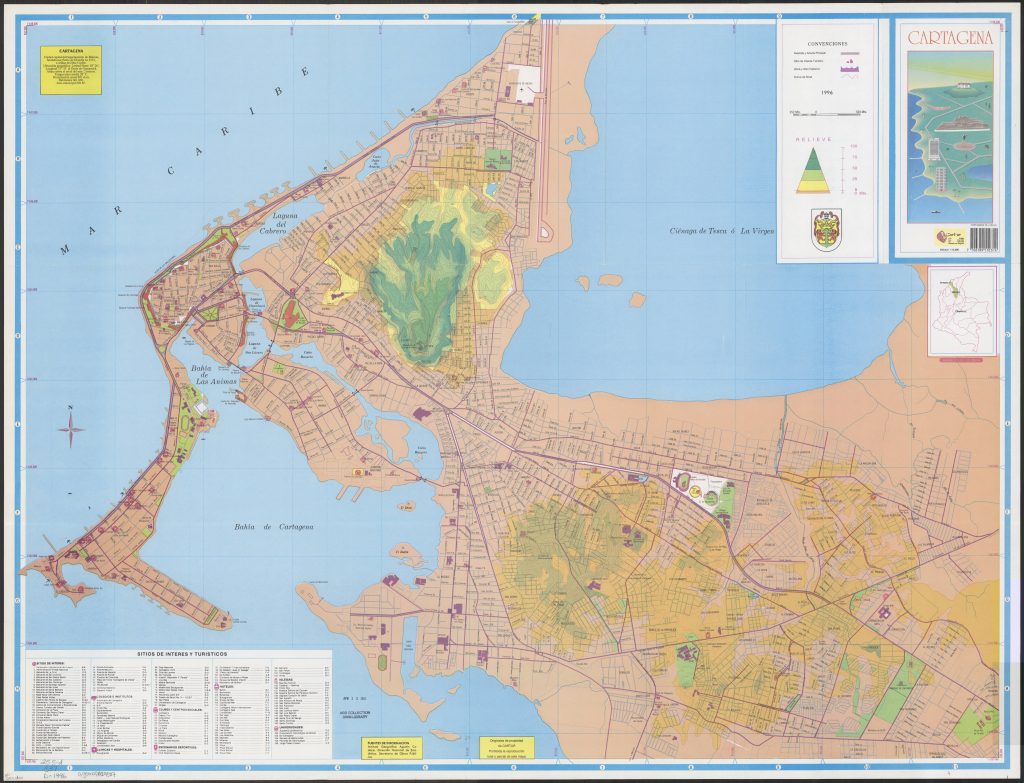 Plano de Cartagena de Indias 1996.