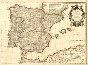 Mapa de España de 1701