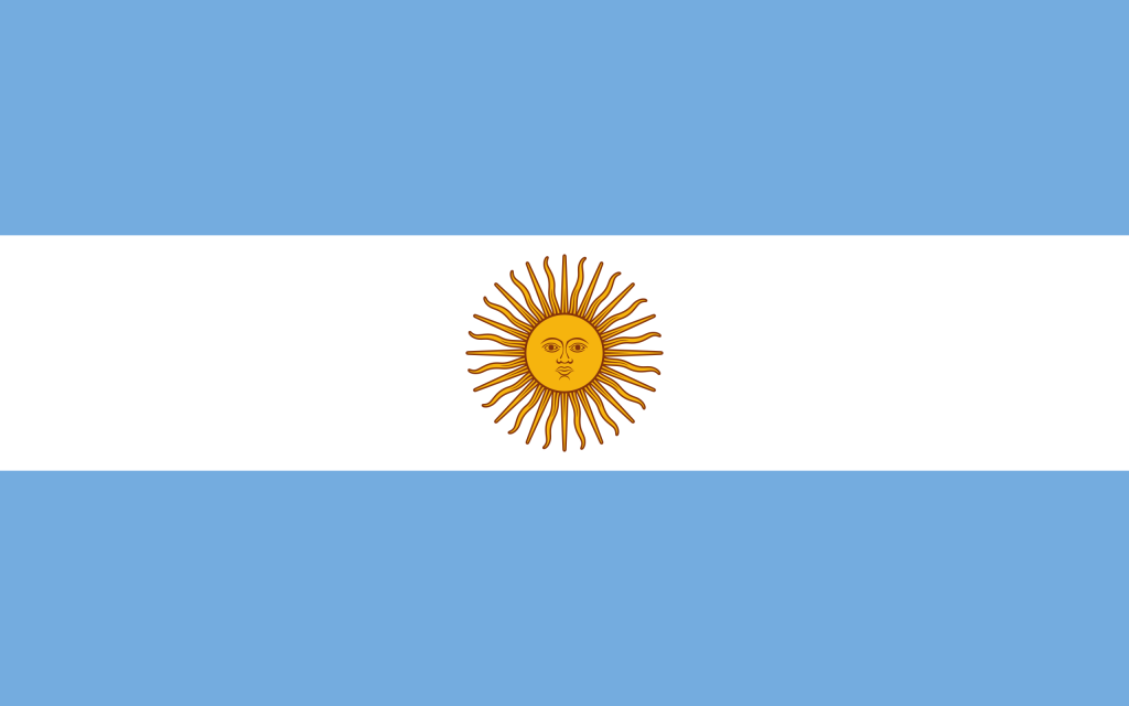 Bandera de la Argentina.
