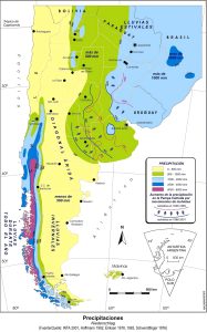 Precipitaciones en Argentina.
