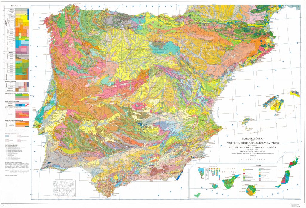 Mapa geológico de España.