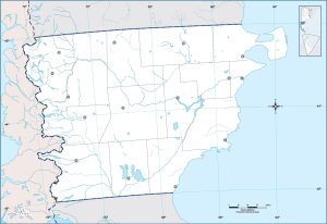 Mapa político mudo de la provincia de Chubut.