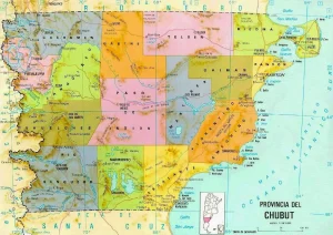División político-administrativa de la provincia del Chubut.