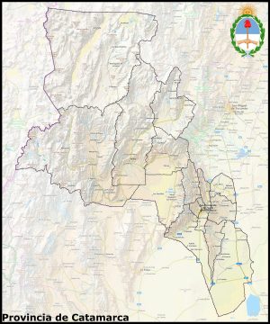 Mapa de la provincia de Catamarca