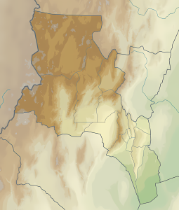 Mapa físico en blanco de la provincia de Catamarca.
