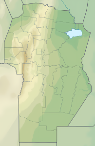 Mapa físico en blanco de la provincia de Córdoba.