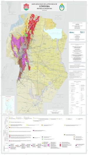 Mapa geológico de la provincia de Córdoba (Argentina)