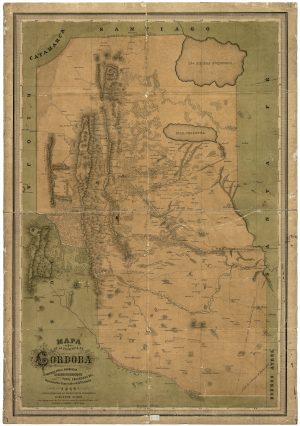 Mapa de la provincia de Córdoba de 1866