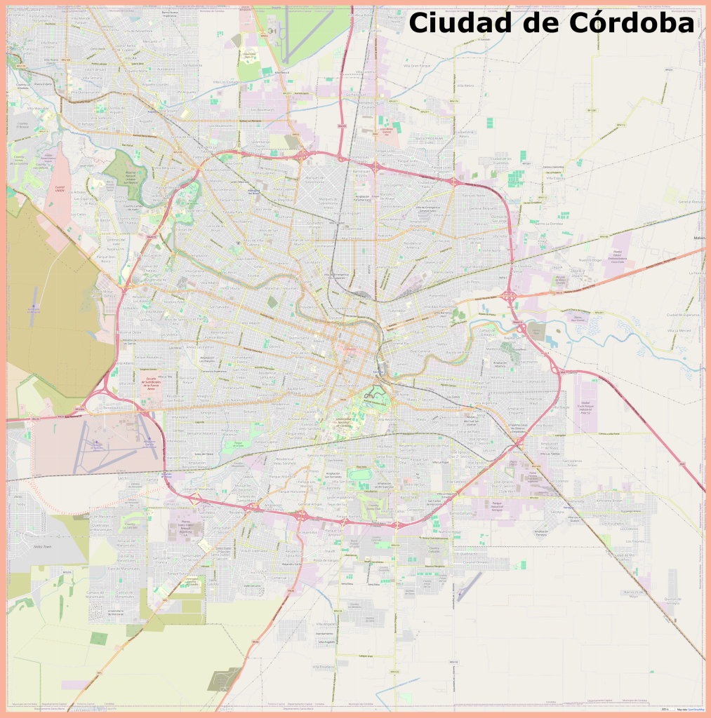 Plano de la ciudad de Córdoba (Argentina).