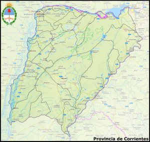 Mapa de la provincia de Corrientes