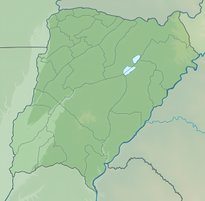 Mapa físico en blanco de la provincia de Corrientes.