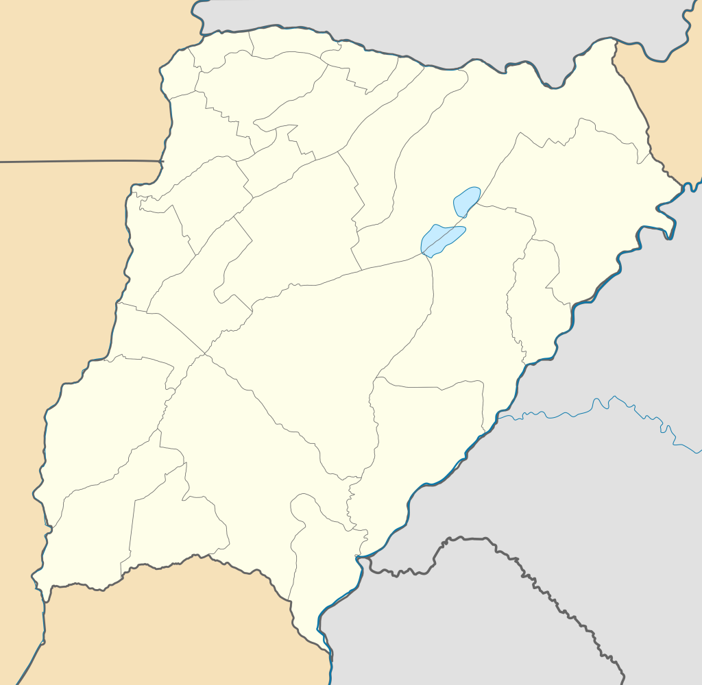 Mapa mudo de la provincia de Corrientes.