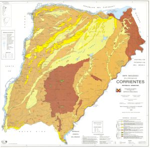 Mapa geológico de la provincia de Corrientes