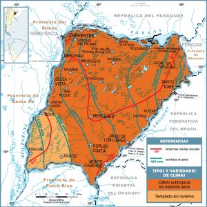 Climas de la provincia de Corrientes.