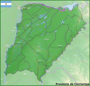 Mapa físico de la provincia de Corrientes