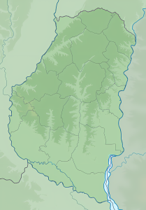 Mapa físico en blanco de la provincia de Entre Ríos.