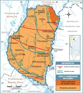 Climas de la provincia de Entre Ríos.