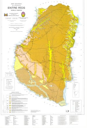Mapa geológico de la provincia de Entre Ríos