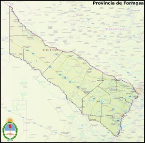 Mapa de la provincia de Formosa