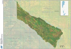 Mapa satelital de la provincia de Formosa.
