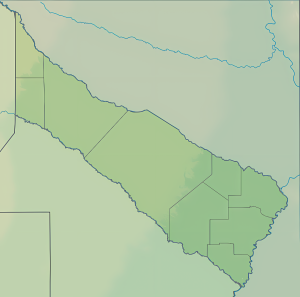 Mapa físico en blanco de la provincia de Formosa.