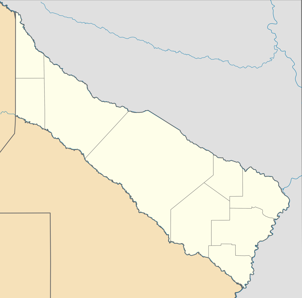 Mapa mudo de la provincia de Formosa.