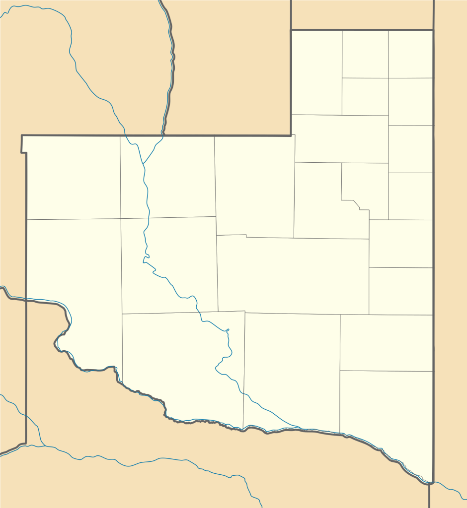 Mapa mudo de la provincia de La Pampa.