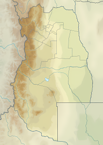 Mapa físico en blanco de la provincia de Mendoza.