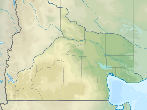 Mapa físico en blanco de la provincia de Río Negro.