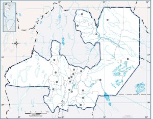 Mapa político mudo de la provincia de Salta.