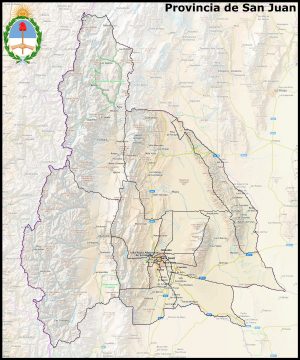 Mapa de la provincia de San Juan (Argentina)
