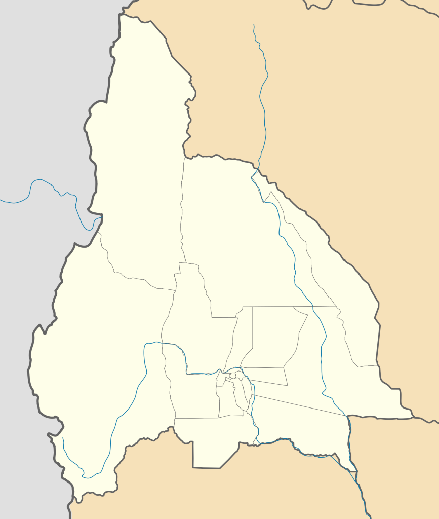 Mapa mudo de la provincia de San Juan (Argentina).
