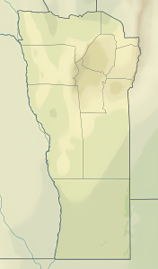 Mapa físico en blanco de la provincia de San Luis.